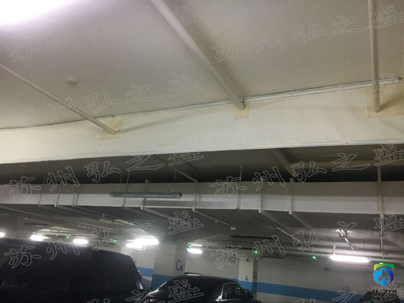 祝賀客戶停車場白色擋煙垂壁項目消防驗收順利通過！